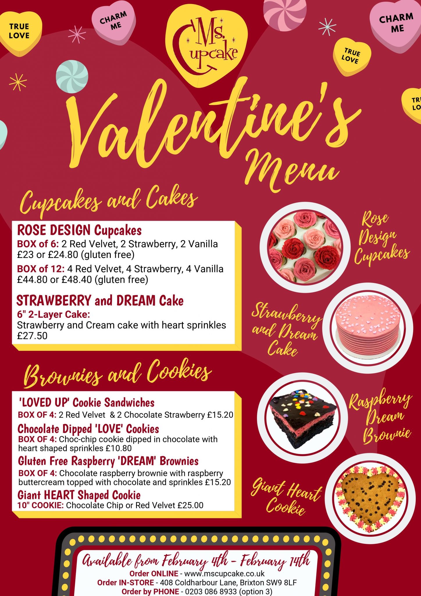 Ms. Cupcake » Valentine’s Menu Launched